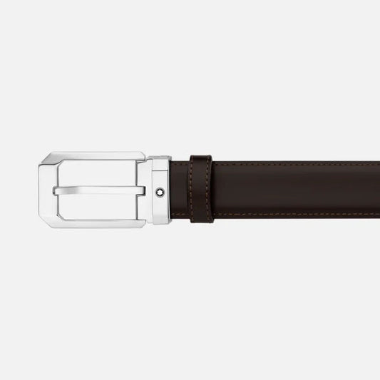 Montblanc ceinture réversible en cuir noir/marron 30 mm 116579