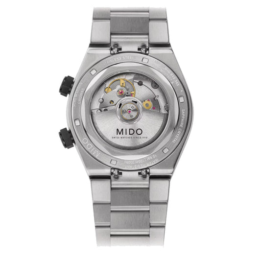 Mido montre Multifort 8 Two Crowns 38,4 x 40mm noir automatique acier M047.507.11.051.00