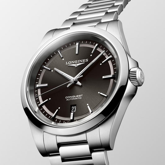 Montre Longines Conquest 2023 41mm noire acier automatique L3.830.4.52.6