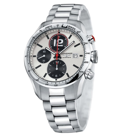 Montre Longines Grand Vitesse Chrono 42 mm Argent Automatique Acier L3.636.4.76.6