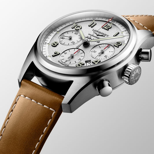 Montre Longines Spirit 42 mm Argent Automatique Acier L3.820.4.73.2