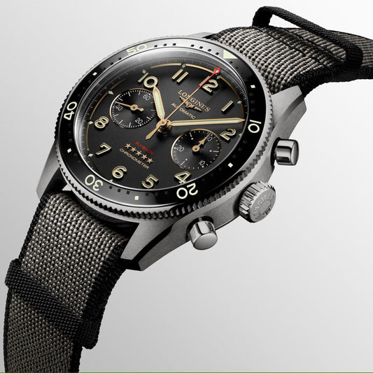 Montre Longines Spirit Flyback Titanium 42 mm Anthracite Automatique en Titane L3.821.1.53.2