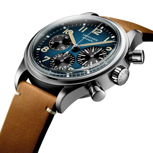 Montre Longines The Longines Avigation BigEye 41mm chronographe automatique essence titane L2.816.1.93.2