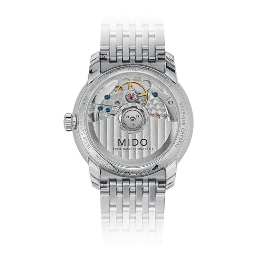 Montre Mido Baroncelli Heritage Lady 33 mm en acier blanc automatique M027.207.11.016.00