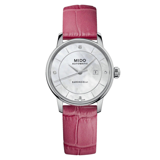 Mido Baroncelli Signature Lady Colors Box Édition Spéciale 30mm Nacre Acier Automatique M037.207.16.106.00