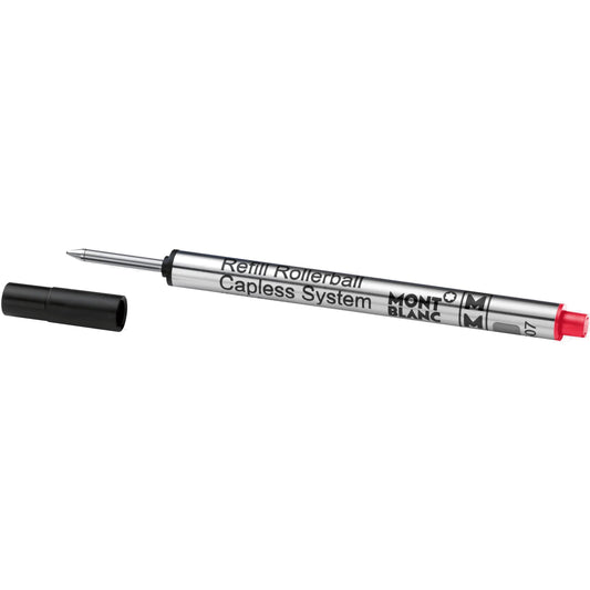 Recharge Montblanc 1 pour roller système sans capuchon moyen rouge Modena plume M 124518