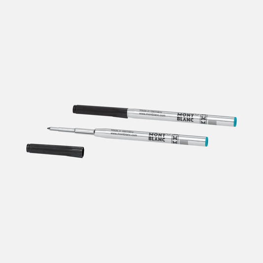 Montblanc 2 recharges pour stylo à bille (M) Barbados Blue (bleu caraïbes) 128219