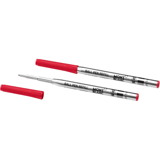 Recharges pour stylo bille Montblanc 2, pointe M, rouge Modena 128216