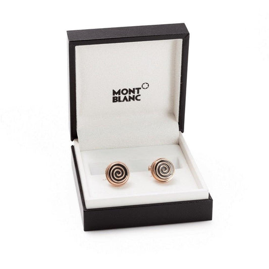 Montblanc boutons de manchette Jazz Miles Davis acier finition PVD or rose 114780