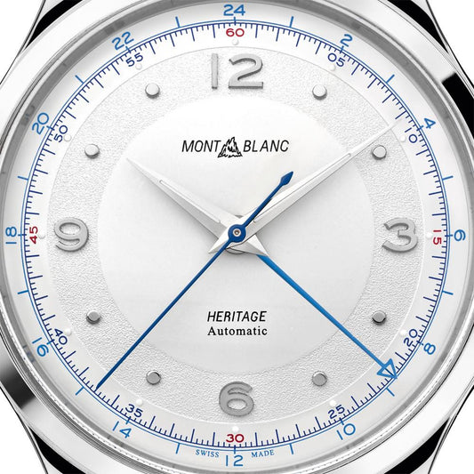Montre homme Montblanc Heritage GMT 40mm automatique acier 119949