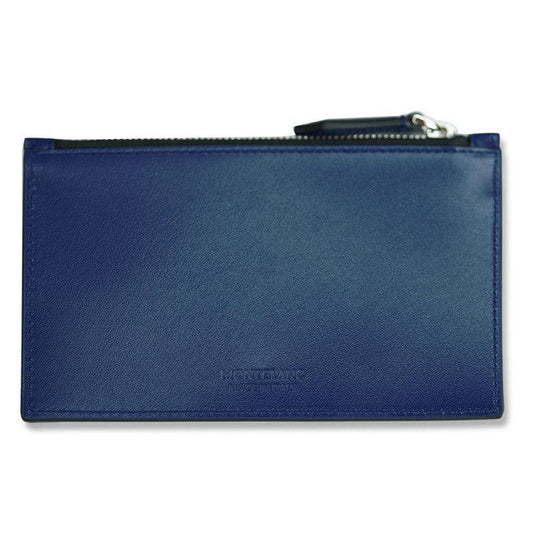 Montblanc porte-cartes avec fermeture éclair Meisterstück bleu 130453