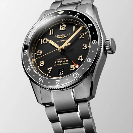 Montre Longines Spirit Zulu Time 39 mm Anthracite Automatique Titane L3.802.1.53.6
