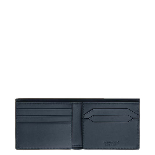 Portefeuille Montblanc 6 poches Meisterstück cuir velours bleu 220446