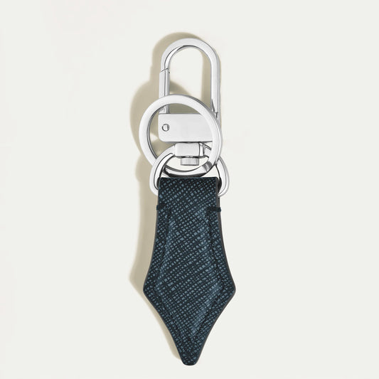 Porte-clés Montblanc Tweed bleu Plume 220358