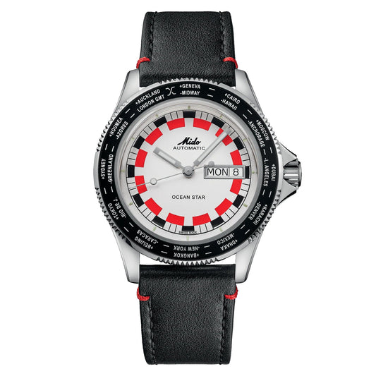Montre Mido Ocean Star Worldtimer 40 mm Argent Automatique Acier M026.830.16.030.00