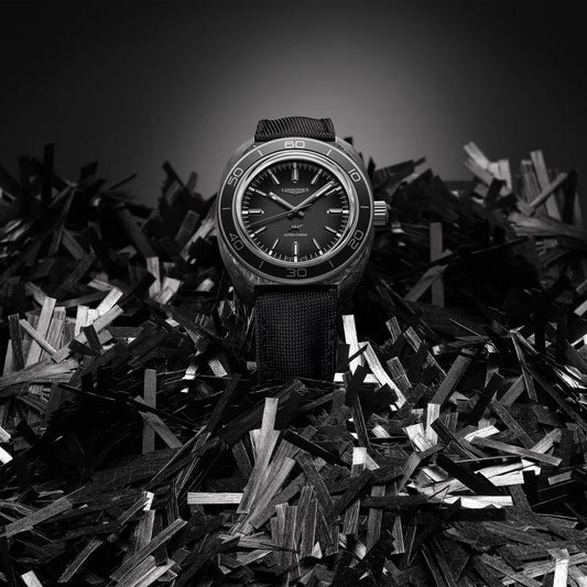 Montre Longines Ultra‑Chron Carbon 43 mm Anthracite Automatique Titane et Carbone L2.839.4.52.2
