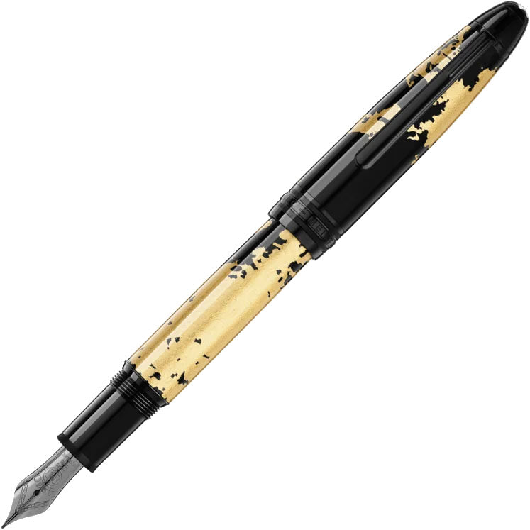 Montblanc stylo-plume Meisterstück Solitaire Calligraphy feuille d'or plume M 119688