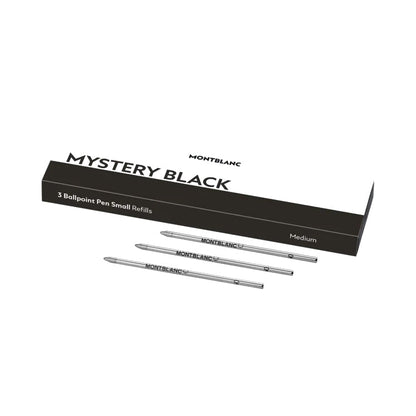 Recharges Montblanc 3 petites pour stylo bille Mystery Black 128222