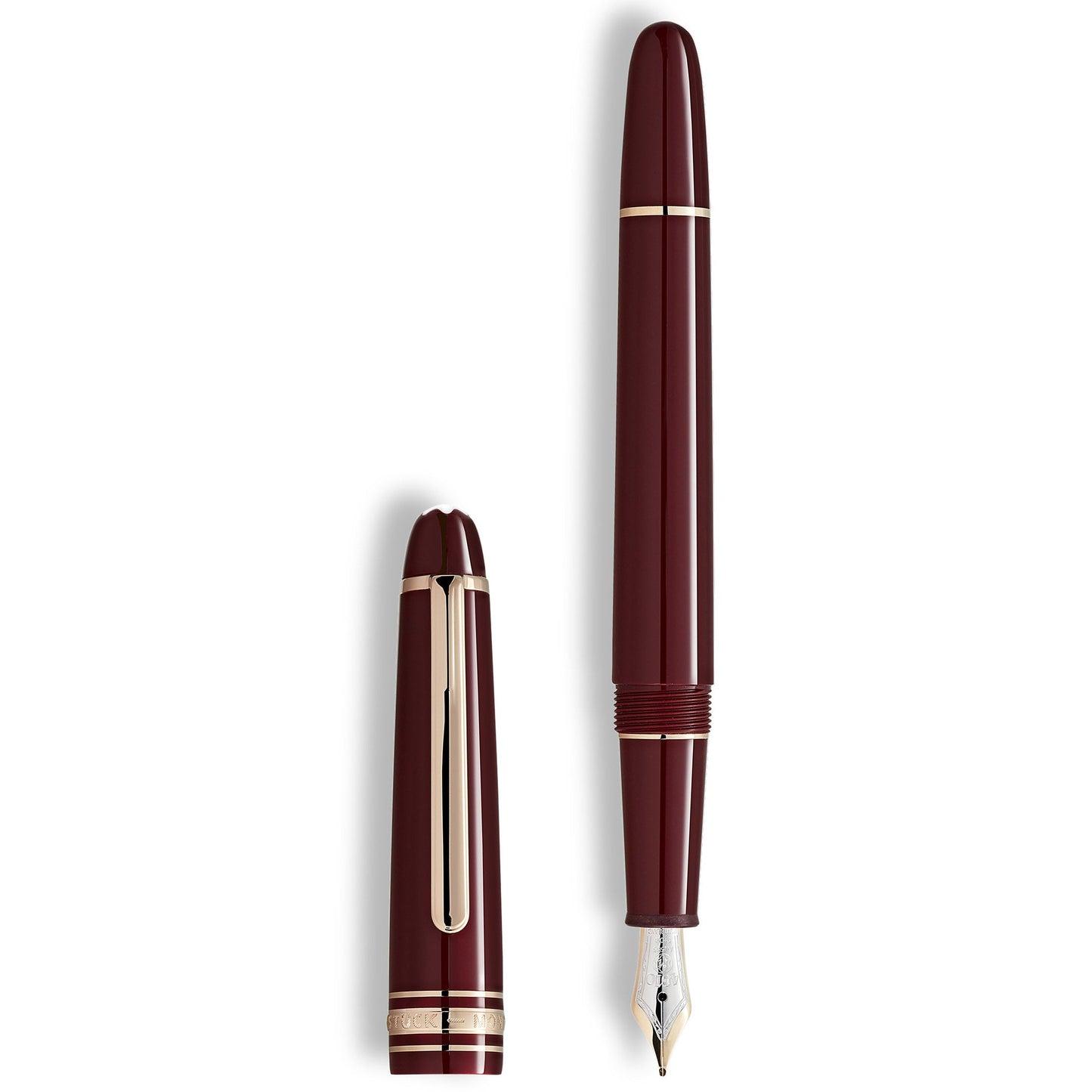 Montblanc stylo-plume Meisterstück bordeaux classique pointe M 133014