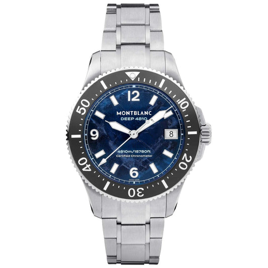 Montre Montblanc Iced Sea 0 Oxygen Deep 4810 43 mm Bleu Automatique Titane 135634