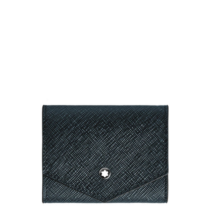 Montblanc porte-monnaie Sartorial tweed bleu 220348