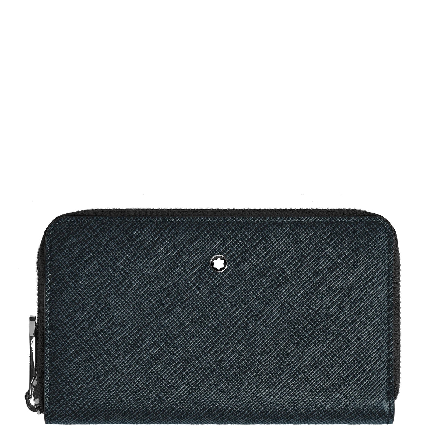 Montblanc portefeuille 12 compartiments avec fermeture éclair moyen Sartorial tweed bleu 220362