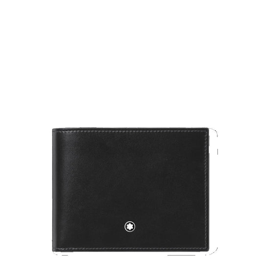 Portefeuille Montblanc Meisterstück 6cc avec 2 poches transparentes Noir 198314