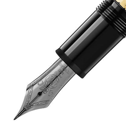 Montblanc stylo-plume Meisterstück Solitaire Calligraphy feuille d'or plume M 119688