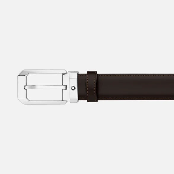 Montblanc ceinture réversible en cuir noir/marron 30 mm 116579