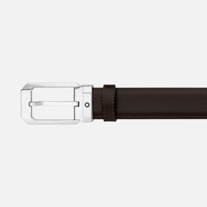 Montblanc ceinture réversible en cuir noir/marron 30 mm 116579