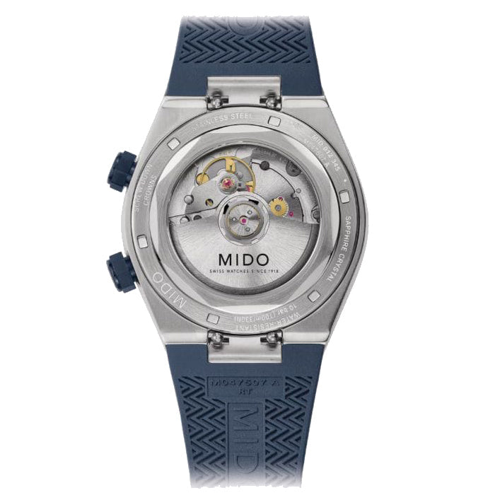 Mido montre Multifort 8 Two Crowns 38,4x40mm bleu automatique acier M047.507.17.041.00