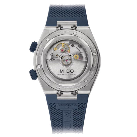 Mido montre Multifort 8 Two Crowns 38,4x40mm bleu automatique acier M047.507.17.041.00