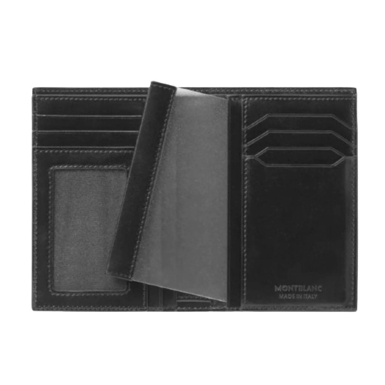 Montblanc portefeuille 7 compartiments et porte-carte d'identité Meisterstück noir 198380