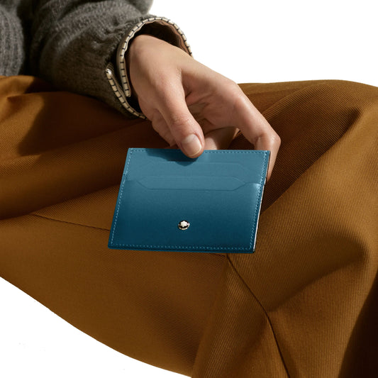 Porte-cartes Montblanc Meisterstück 6cc Bleu Fumé 199268