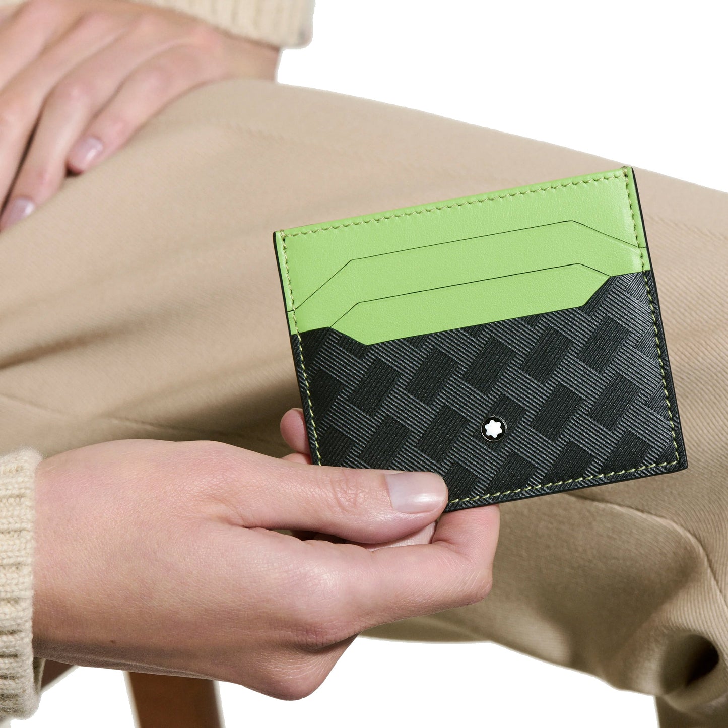 Porte-cartes Montblanc Extreme 3.0 6cc Noir/Citron vert 199418