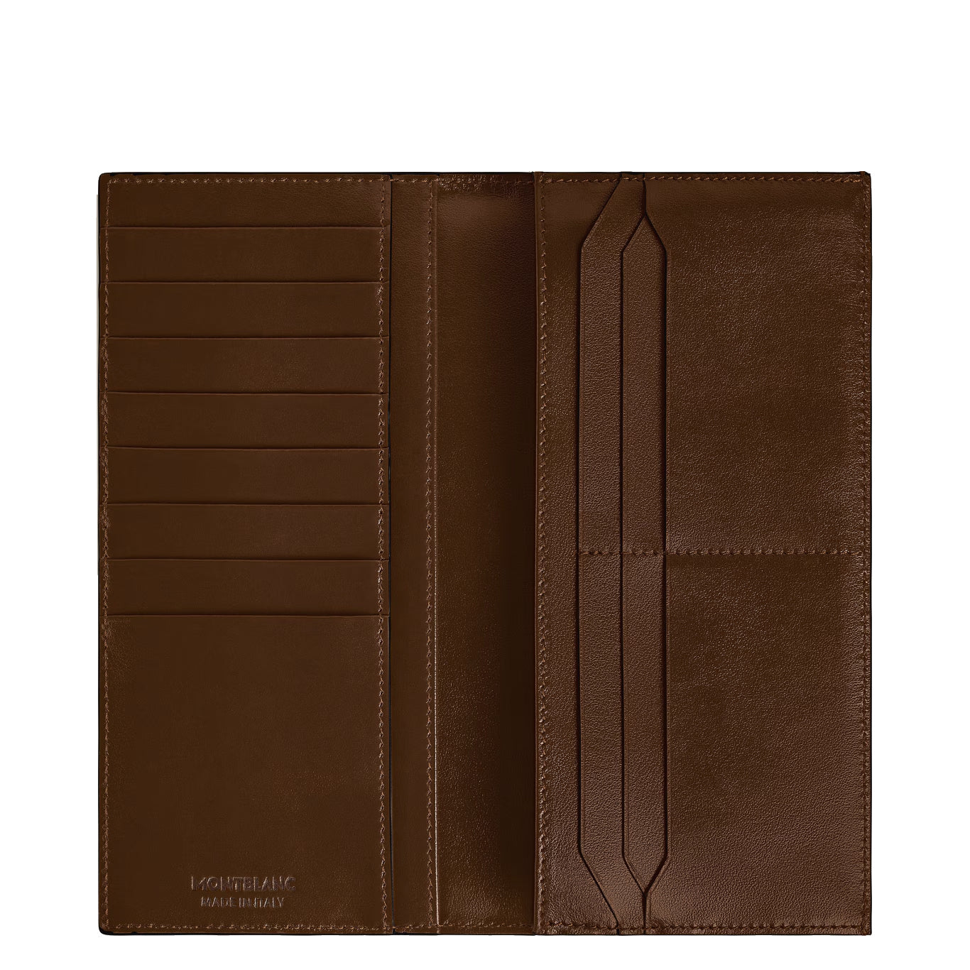 Montblanc portefeuille 14 compartiments Meisterstück, poche avec fermeture éclair dégradé marron 220318