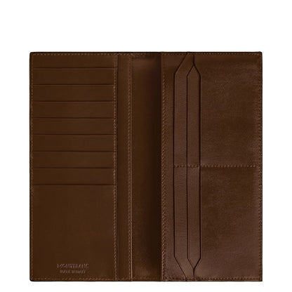 Montblanc portefeuille 14 compartiments Meisterstück, poche avec fermeture éclair dégradé marron 220318