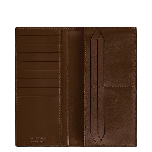 Montblanc portefeuille 14 compartiments Meisterstück, poche avec fermeture éclair dégradé marron 220318