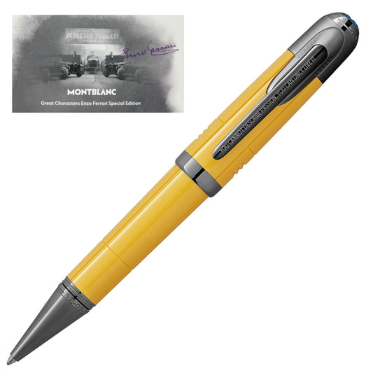 Stylo bille Montblanc Great Characters Enzo Ferrari Édition Spéciale Modena Jaune 130663