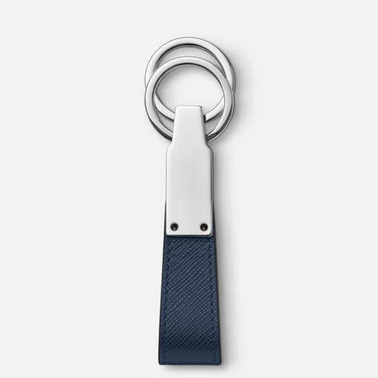 Montblanc portachiavi Sartorial con passante blu inchiostro 131735