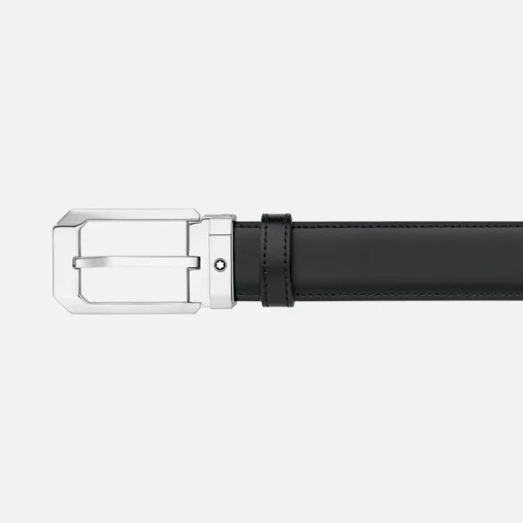 Montblanc ceinture réversible en cuir noir/marron 30 mm 116579