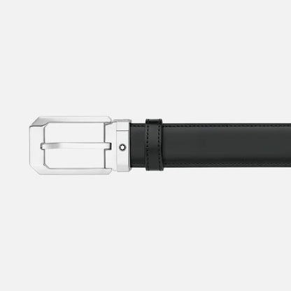 Montblanc ceinture réversible en cuir noir/marron 30 mm 116579