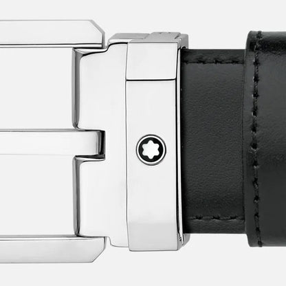 Montblanc ceinture réversible en cuir noir/marron 30 mm 116579
