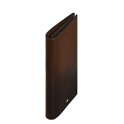 Montblanc portefeuille 14 compartiments Meisterstück, poche avec fermeture éclair dégradé marron 220318