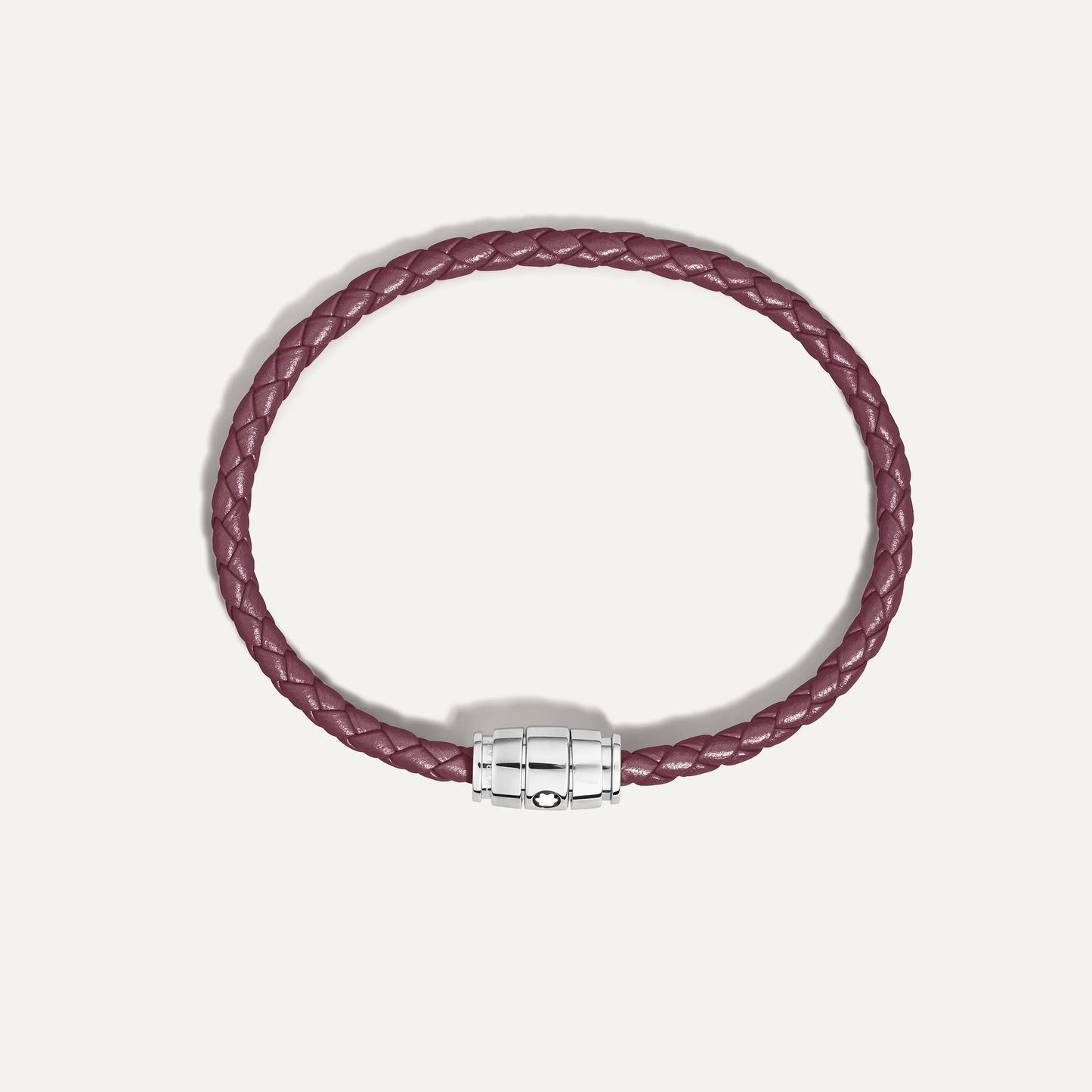 Bracelet Montblanc Meisterstück Cassis à 3 anneaux en acier et cuir, taille M, référence 13431363
