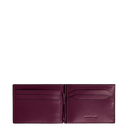 Montblanc portefeuille 6 compartiments avec pince à billets Meisterstück Cassis 199301