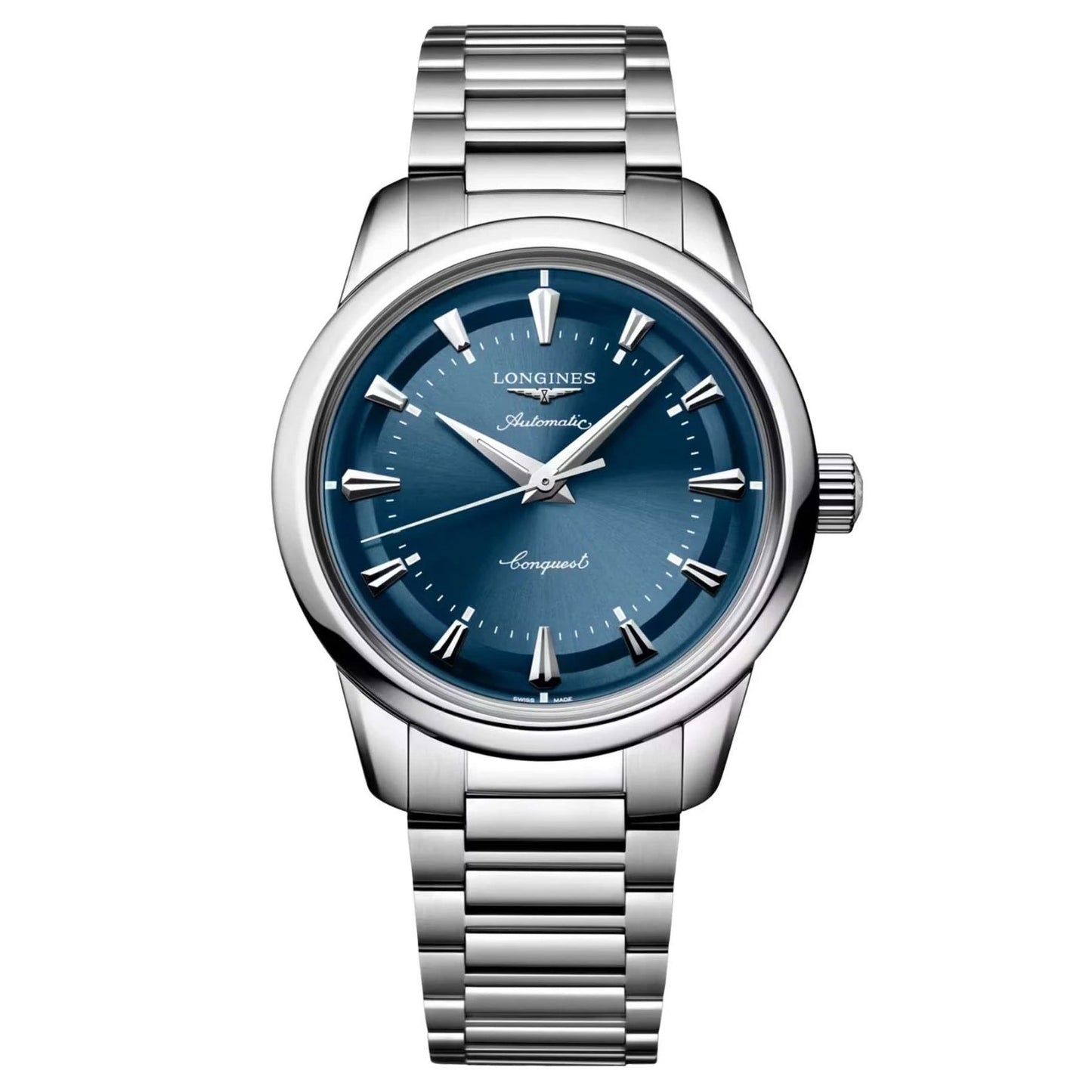 Montre Longines Conquest Heritage 38 mm en acier bleu automatique L1.649.4.92.6