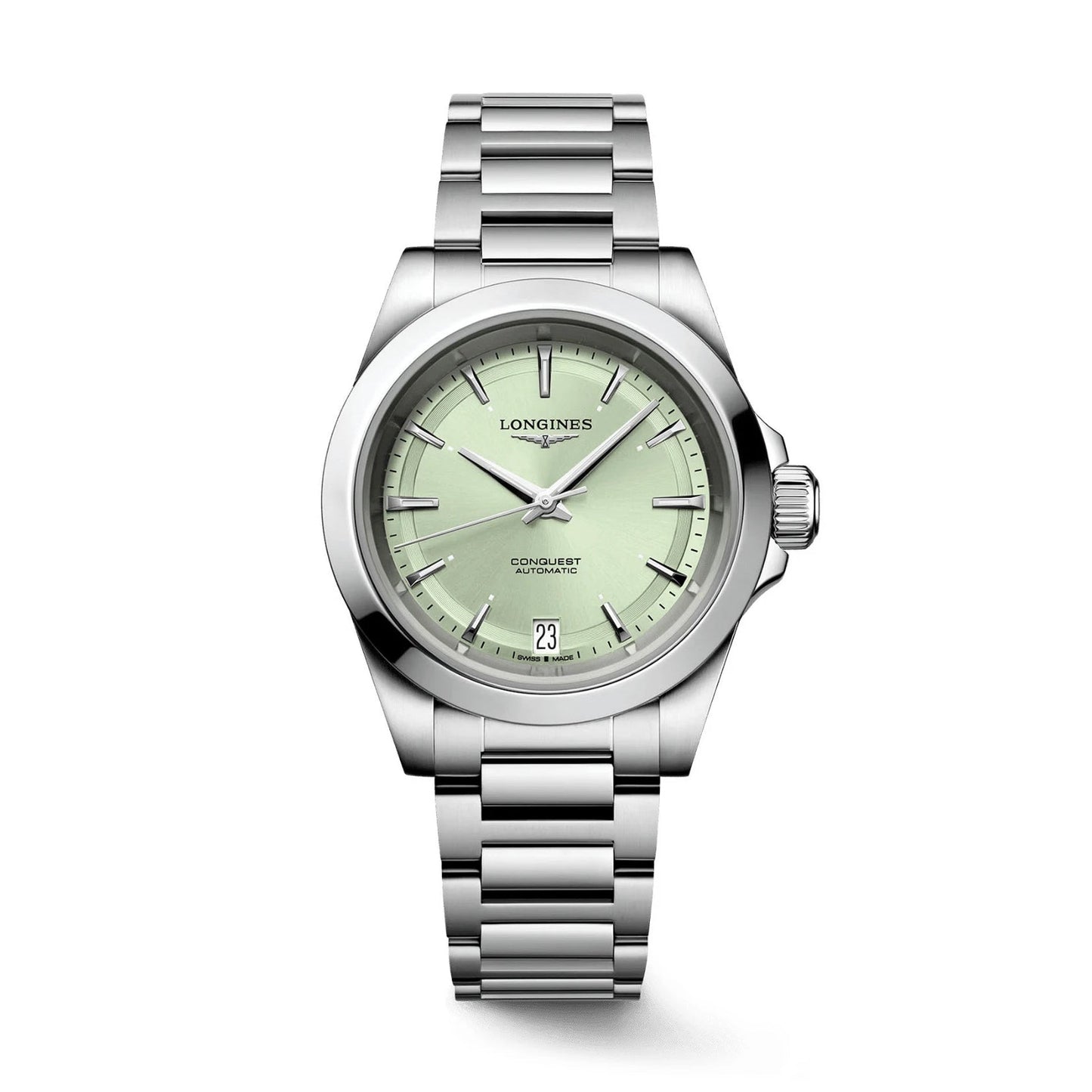 Longines montre Conquest 34mm vert automatique acier L3.430.4.02.6