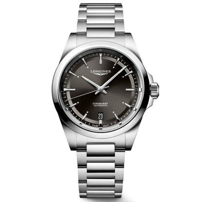 Longines montre Conquest 38mm noire automatique acier L3.720.4.52.6
