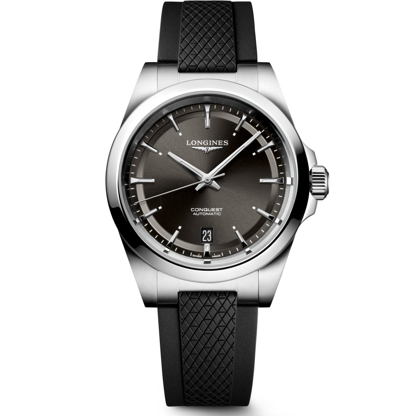 Longines montre Conquest 38mm noir automatique acier L3.720.4.52.9